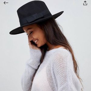 ASOS my accessories brand black fedora hat NWT